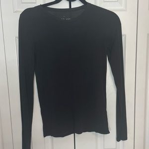 Everlane Women’s The Pima Stretch Long Sleeve Tee Crew Neck Black Size XSmall